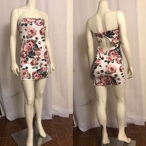 Flora open back mini tube dress